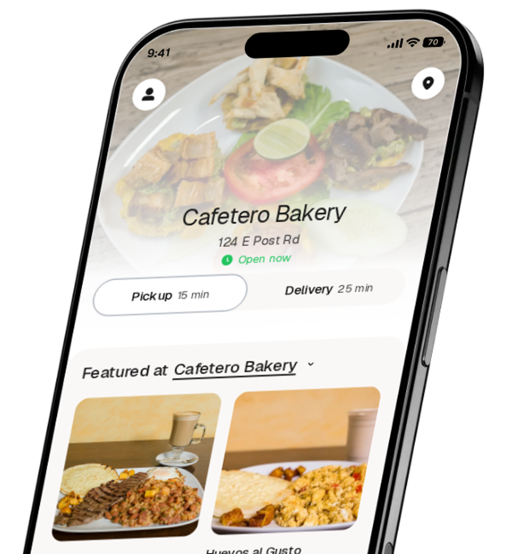 Cafetero Bakery app preview