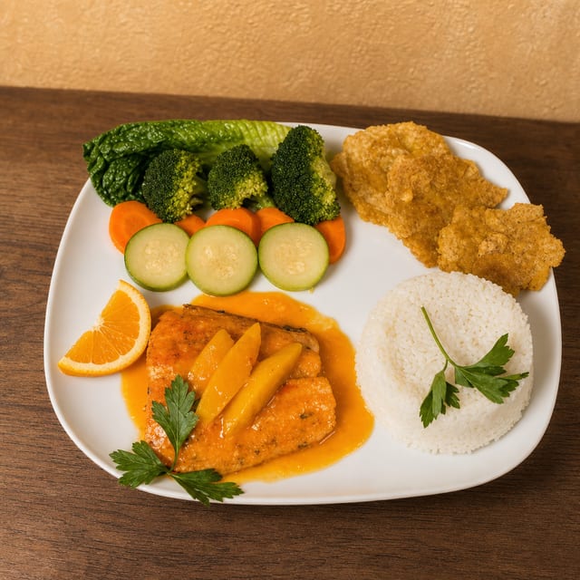 Salmon en Salsa de Mango.